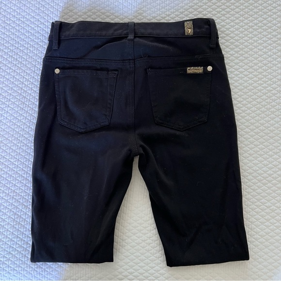 7 For All Mankind High Waisted Skinny Black Double Knit • 26 - Picture 3 of 9